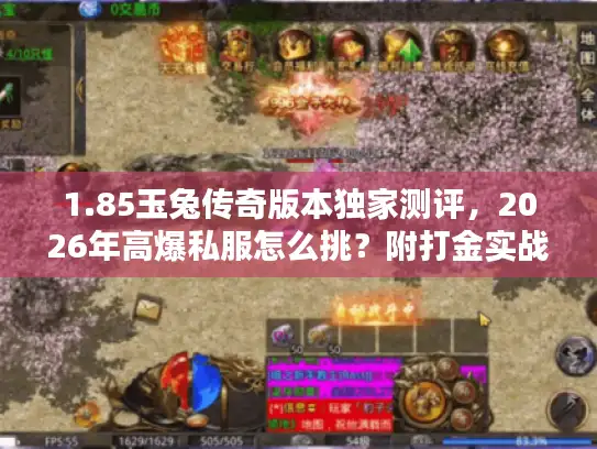 1.85玉兔传奇版本独家测评，2026年高爆私服怎么挑？附打金实战技巧