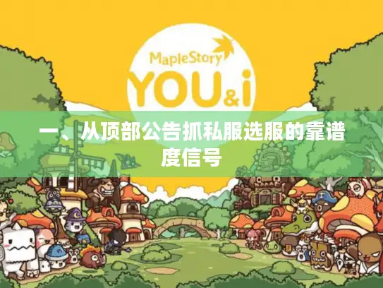 一、从顶部公告抓私服选服的靠谱度信号