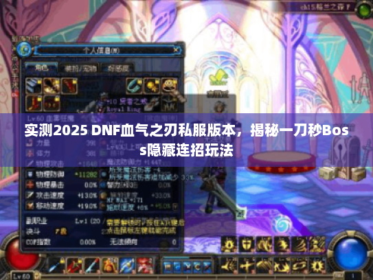 实测2025 DNF血气之刃私服版本，揭秘一刀秒Boss隐藏连招玩法