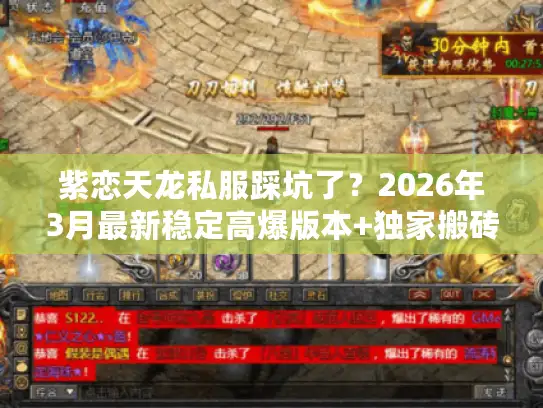 紫恋天龙私服踩坑了？2026年3月最新稳定高爆版本+独家搬砖攻略来了！