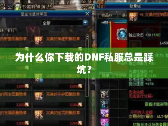 为什么你下载的DNF私服总是踩坑? 为什么你下载的DNF私服总是踩坑?