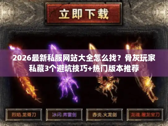 2026最新私服网站大全怎么找？骨灰玩家私藏3个避坑技巧+热门版本推荐
