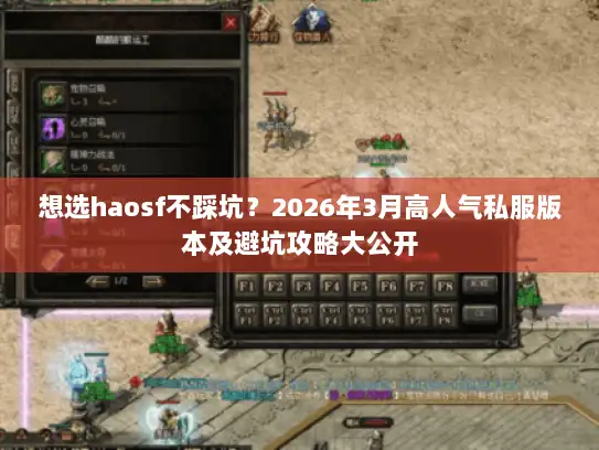 想选haosf不踩坑？2026年3月高人气私服版本及避坑攻略大公开