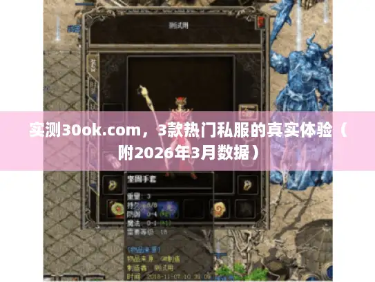 实测30ok.com,3款热门私服的真实体验(附2026年3月数据) 实测30ok.com,3款热门私服的真实体验(附2026年3月数据)