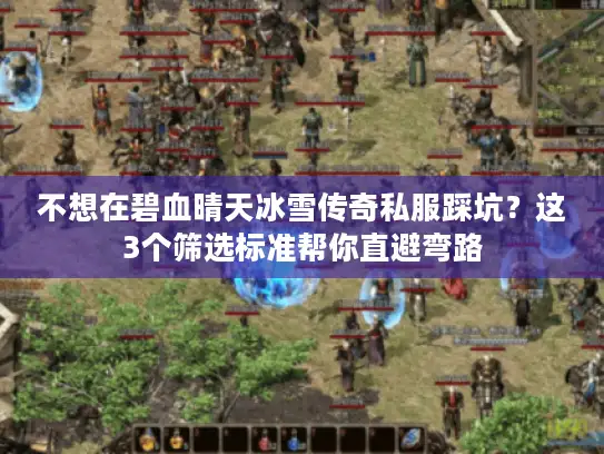 不想在碧血晴天冰雪传奇私服踩坑？这3个筛选标准帮你直避弯路