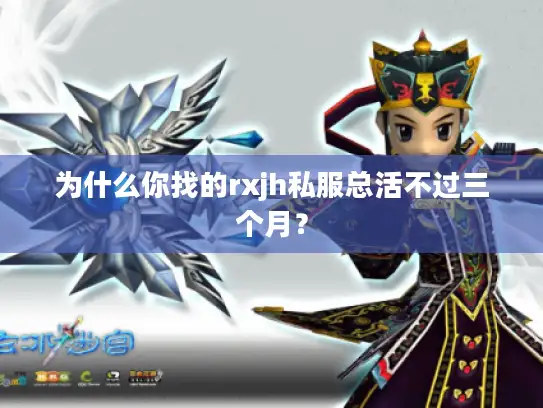 为什么你找的rxjh私服总活不过三个月？