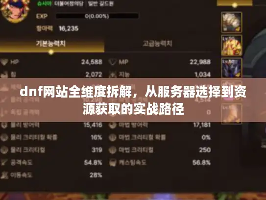 dnf网站全维度拆解，从服务器选择到资源获取的实战路径