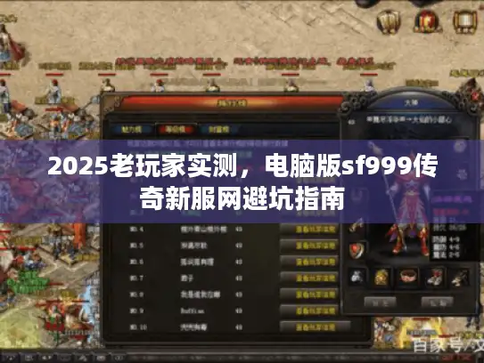 2025老玩家实测，电脑版sf999传奇新服网避坑指南