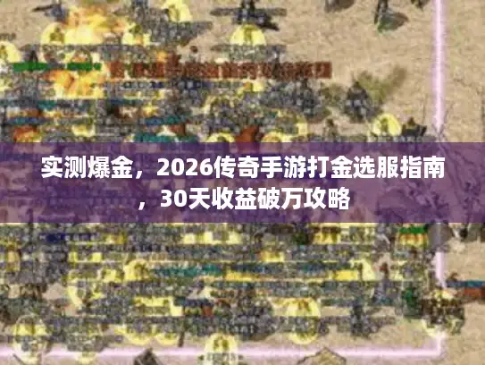 实测爆金，2026传奇手游打金选服指南，30天收益破万攻略