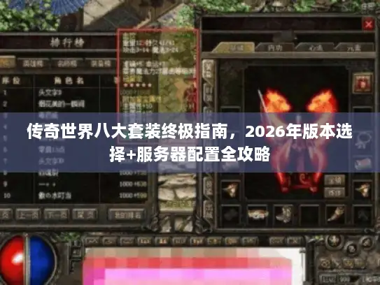 传奇世界八大套装终极指南，2026年版本选择+服务器配置全攻略