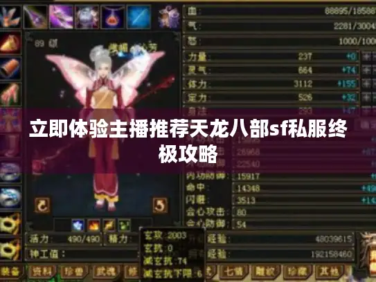 立即体验主播推荐天龙八部sf私服终极攻略