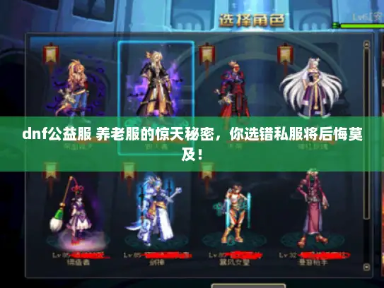 dnf公益服 养老服的惊天秘密，你选错私服将后悔莫及！