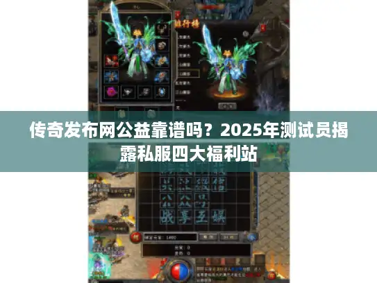 传奇发布网公益靠谱吗？2025年测试员揭露私服四大福利站