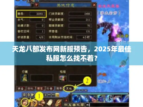 天龙八部发布网新服预告，2025年最佳私服怎么找不着？