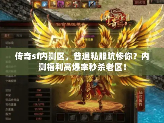 传奇sf内测区，普通私服坑惨你？内测福利高爆率秒杀老区！