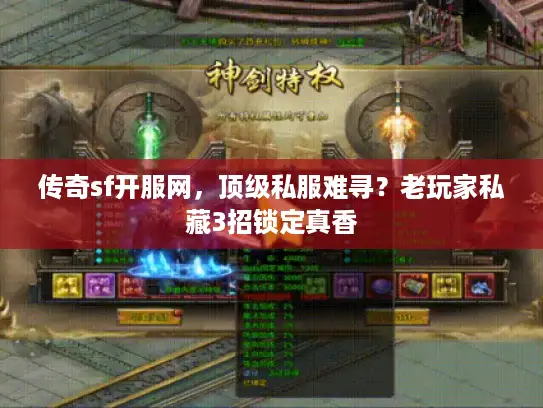 传奇sf开服网，顶级私服难寻？老玩家私藏3招锁定真香