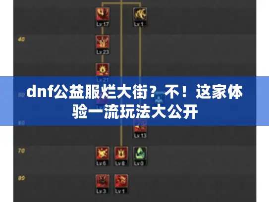 dnf公益服烂大街?不!这家体验一流玩法大公开 dnf公益服烂大街?不!这家体验一流玩法大公开