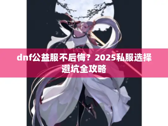 dnf公益服不后悔？2025私服选择避坑全攻略