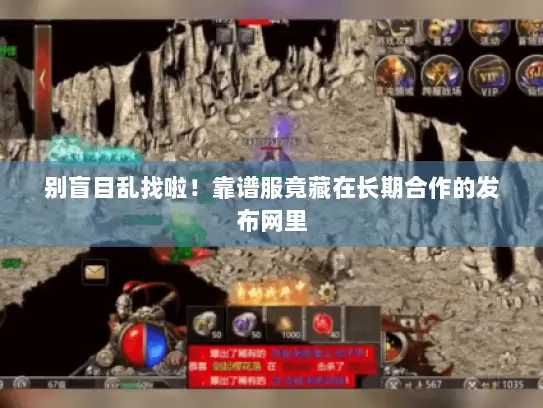 别盲目乱找啦！靠谱服竟藏在长期合作的发布网里