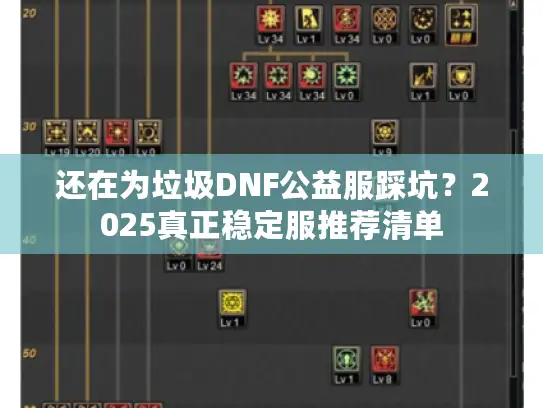 还在为垃圾DNF公益服踩坑？2025真正稳定服推荐清单