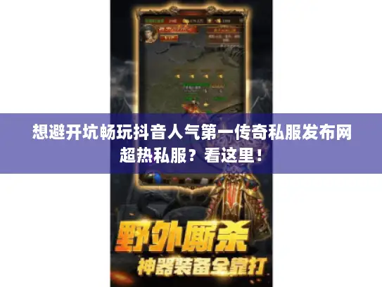 想避开坑畅玩抖音人气第一传奇私服发布网超热私服？看这里！