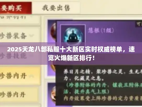 2025天龙八部私服十大新区实时权威榜单，速览火爆新区排行！