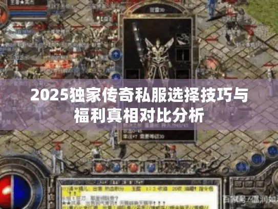 2025独家传奇私服选择技巧与福利真相对比分析