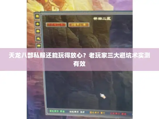 天龙八部私服还能玩得放心？老玩家三大避坑术实测有效