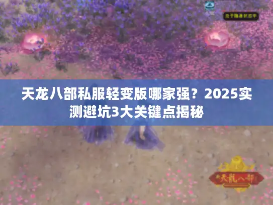天龙八部私服轻变版哪家强？2025实测避坑3大关键点揭秘