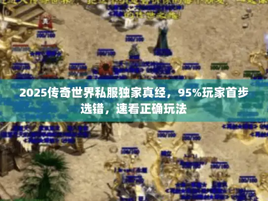 2025传奇世界私服独家真经，95%玩家首步选错，速看正确玩法