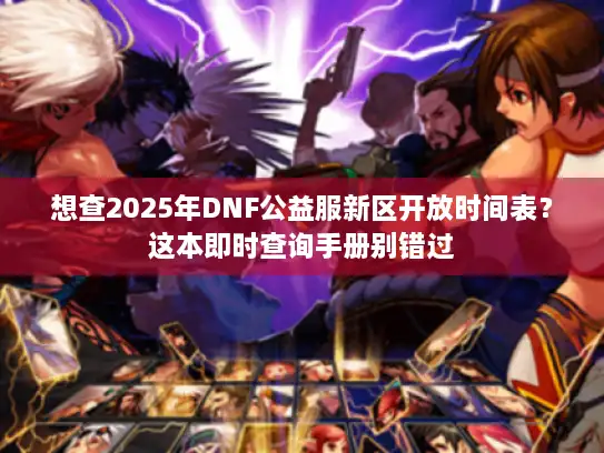 想查2025年DNF公益服新区开放时间表？这本即时查询手册别错过