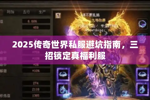2025传奇世界私服避坑指南，三招锁定真福利服