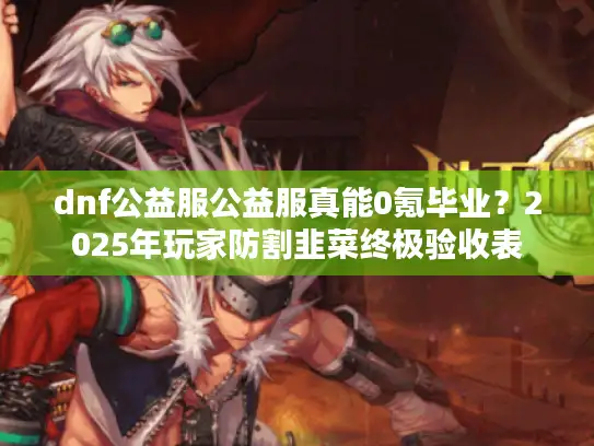 dnf公益服公益服真能0氪毕业？2025年玩家防割韭菜终极验收表