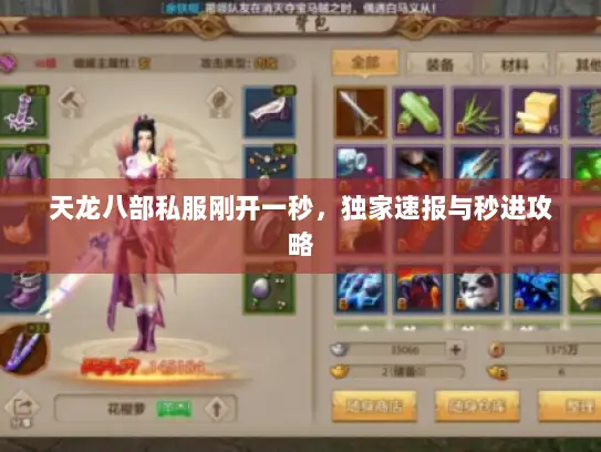 天龙八部私服刚开一秒，独家速报与秒进攻略