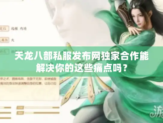 天龙八部私服发布网独家合作能解决你的这些痛点吗？
