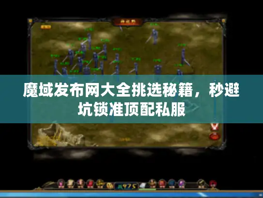 魔域发布网大全挑选秘籍,秒避坑锁准顶配私服 魔域发布网大全挑选秘籍,秒避坑锁准顶配私服