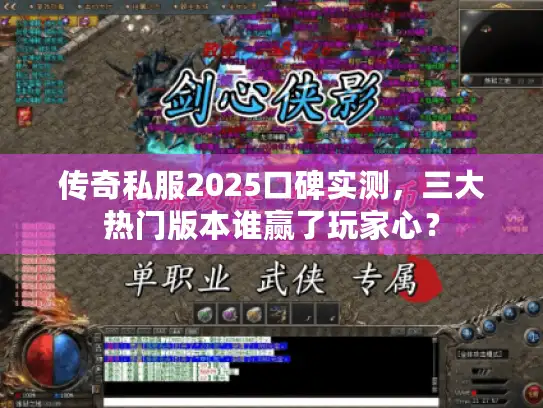 传奇私服2025口碑实测，三大热门版本谁赢了玩家心？