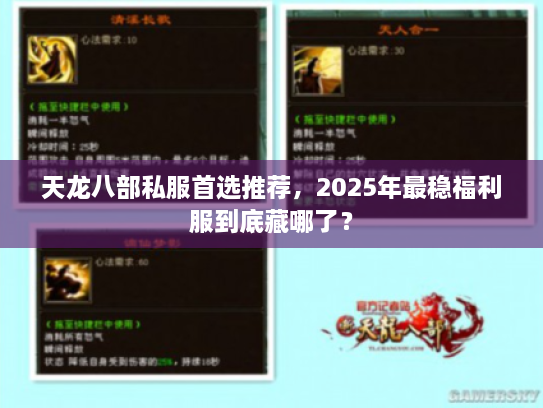 天龙八部私服首选推荐，2025年最稳福利服到底藏哪了？