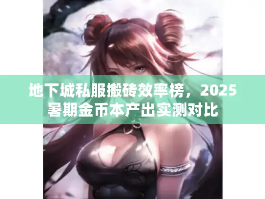 地下城私服搬砖效率榜，2025暑期金币本产出实测对比