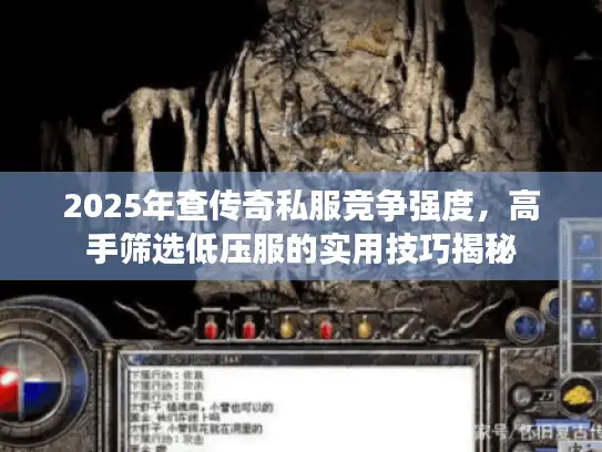 2025年查传奇私服竞争强度，高手筛选低压服的实用技巧揭秘