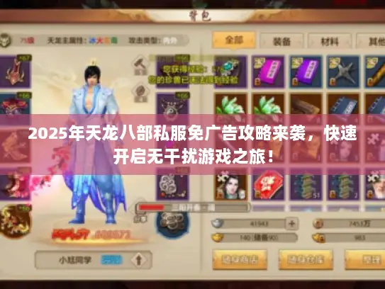 2025年天龙八部私服免广告攻略来袭，快速开启无干扰游戏之旅！