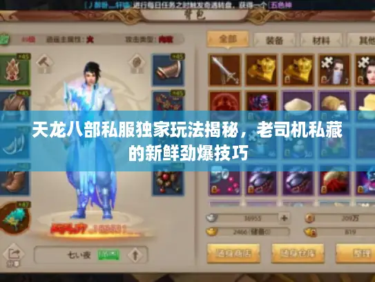天龙八部私服独家玩法揭秘，老司机私藏的新鲜劲爆技巧