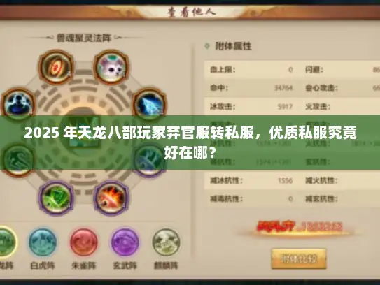 2025 年天龙八部玩家弃官服转私服，优质私服究竟好在哪？