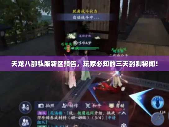 天龙八部私服新区预告，玩家必知的三天封测秘闻！
