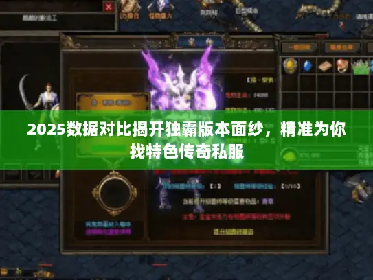 2025数据对比揭开独霸版本面纱,精准为你找特色传奇私服 2025数据对比揭开独霸版本面纱,精准为你找特色传奇私服