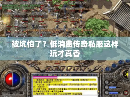 被坑怕了？低消费传奇私服这样玩才真香