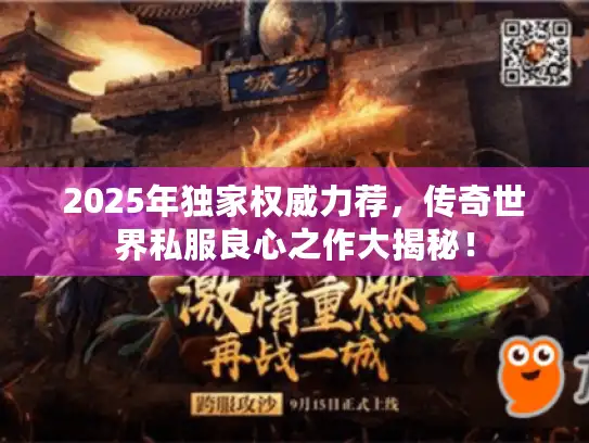 2025年独家权威力荐，传奇世界私服良心之作大揭秘！