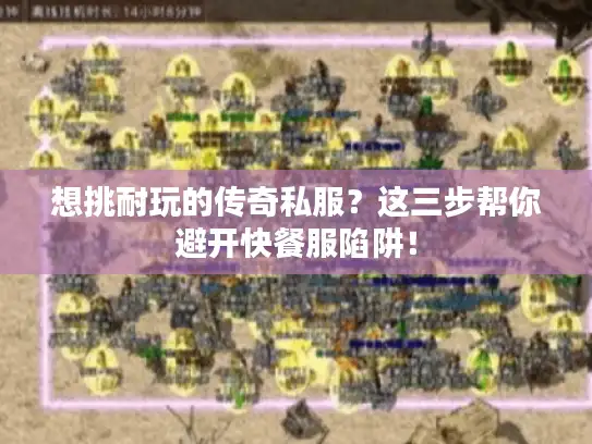 想挑耐玩的传奇私服?这三步帮你避开快餐服陷阱! 想挑耐玩的传奇私服?这三步帮你避开快餐服陷阱!