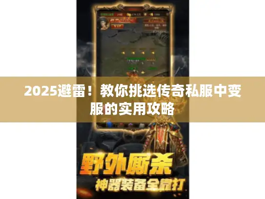 2025避雷！教你挑选传奇私服中变服的实用攻略