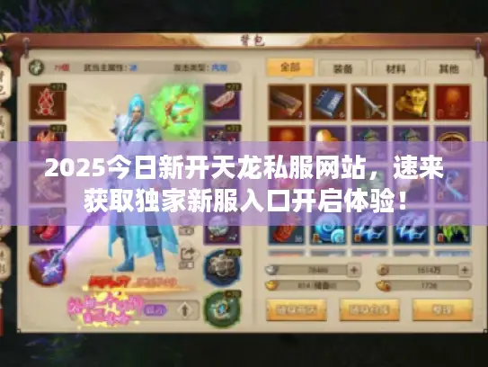 2025今日新开天龙私服网站，速来获取独家新服入口开启体验！